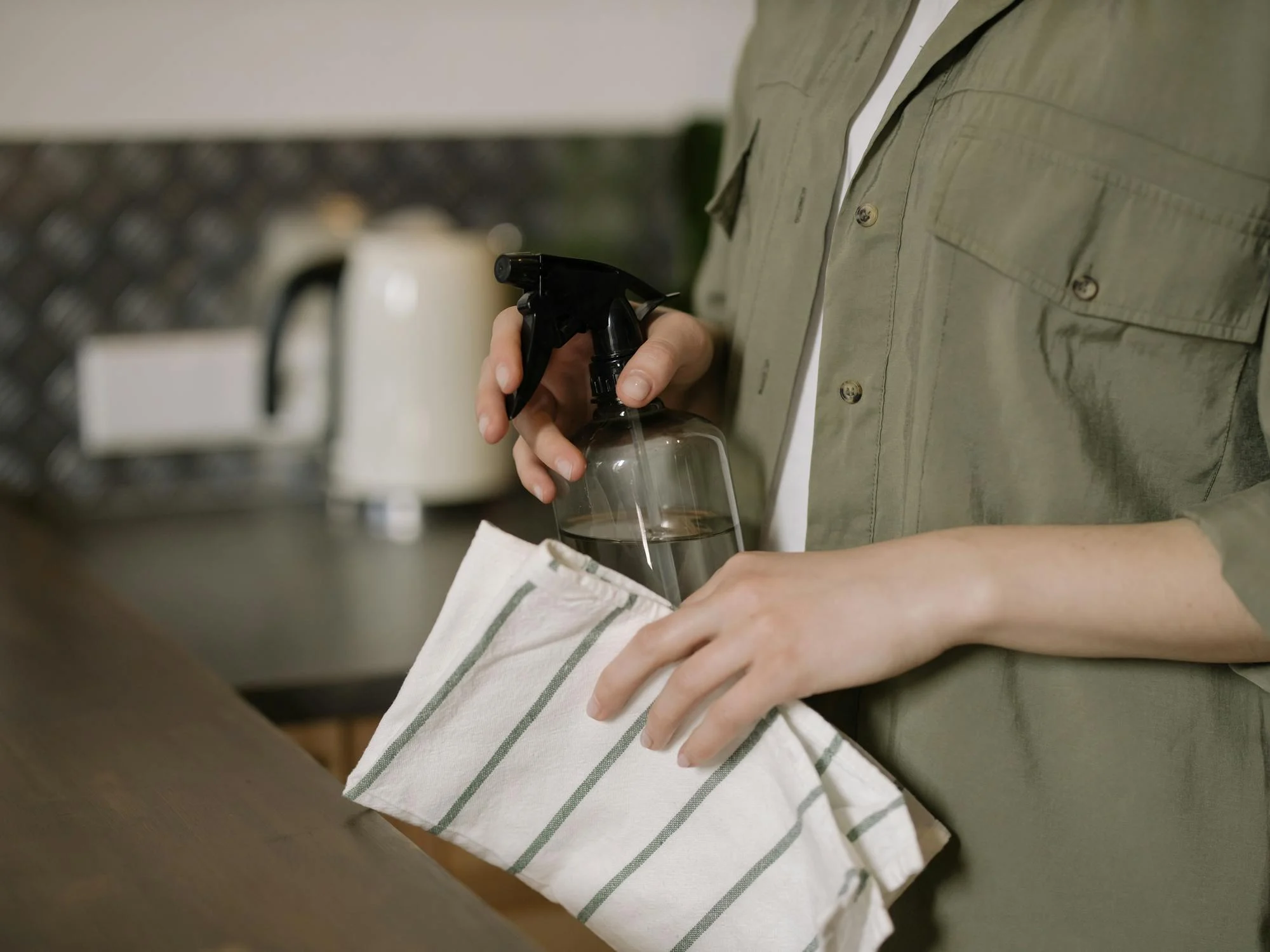 Photo showing a person preparing a property for a smooth self check in for Airbnb guests