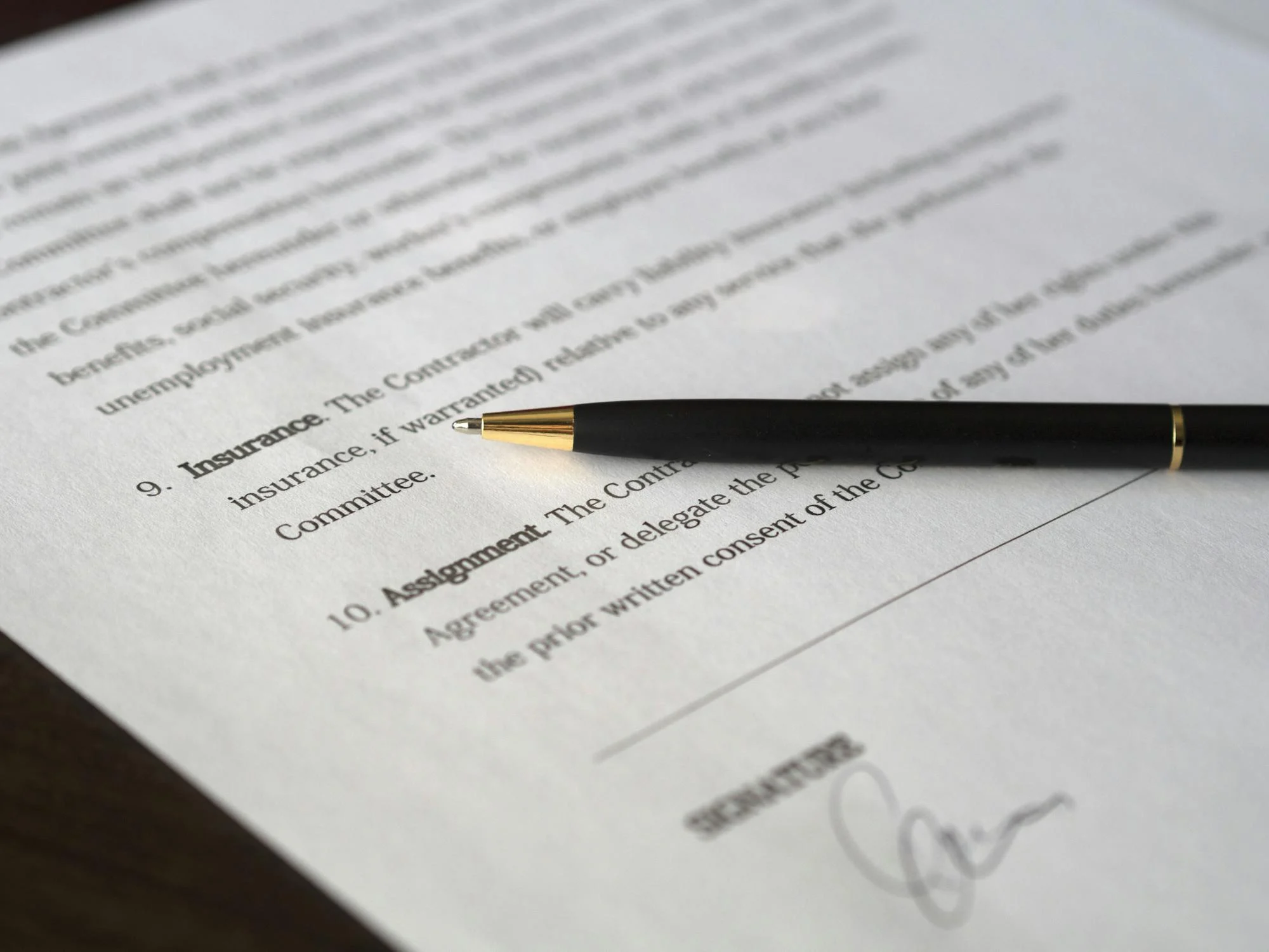 Image showing a property management contract