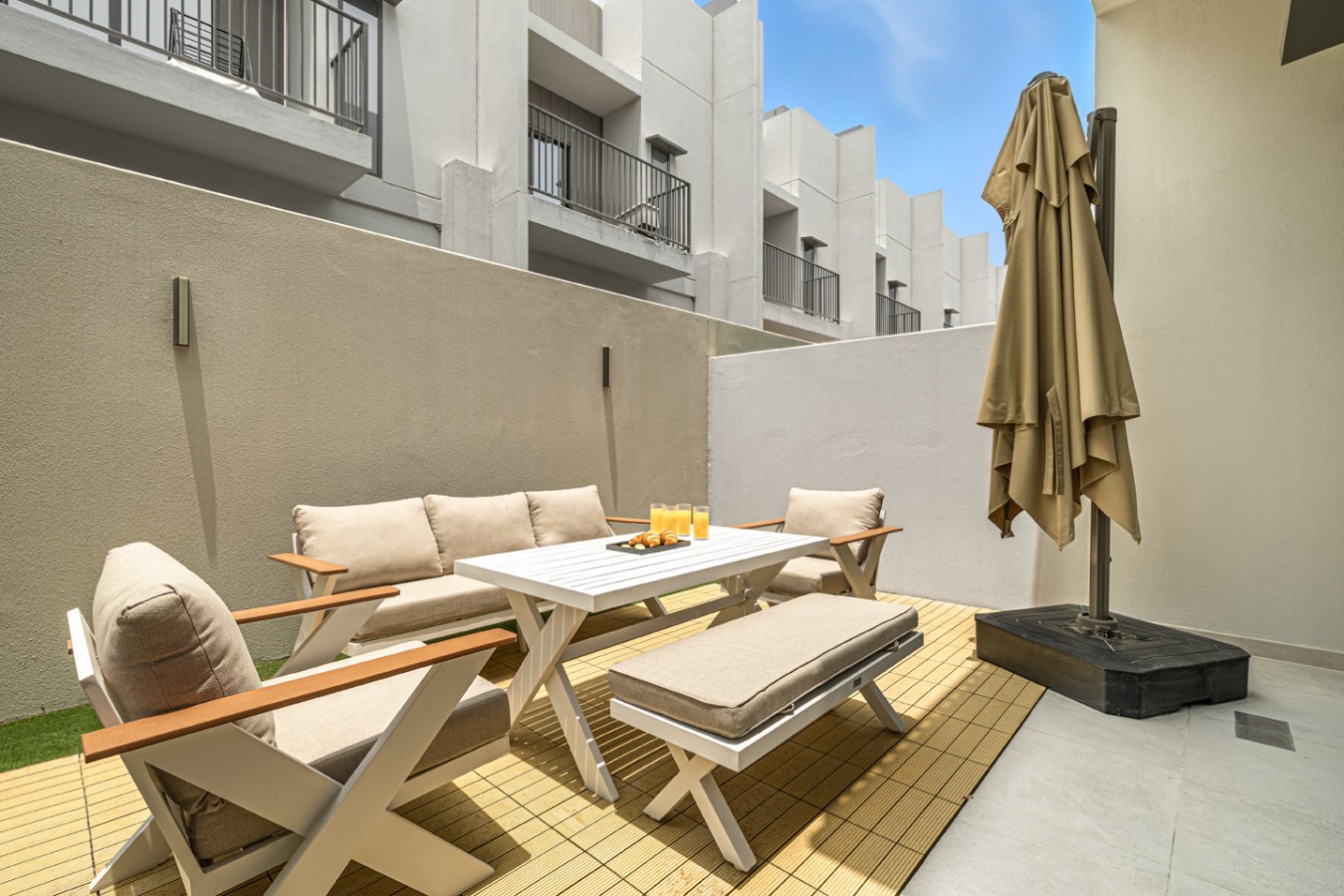 Relaxing outdoor patio, perfect for enjoying the fresh air