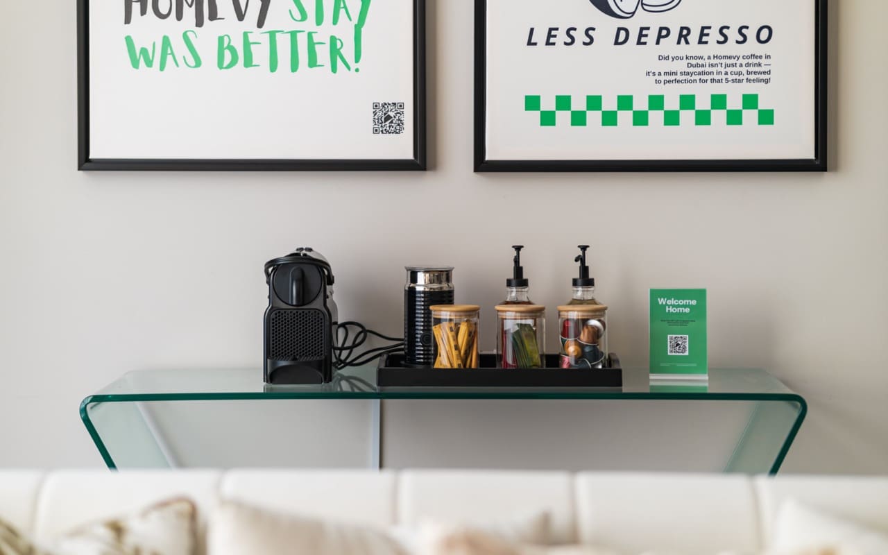 Image showing a coffee station in a Homevy property