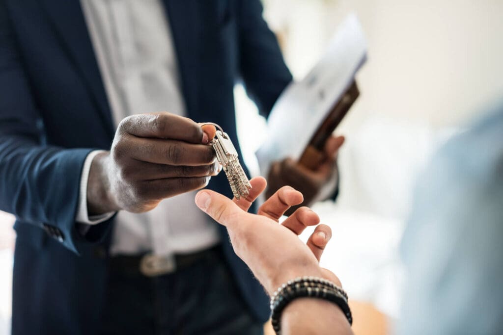Getting the keys after renting an apartment in Dubai International Financial Centre