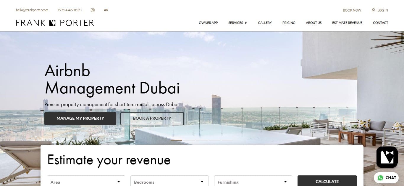 Screenshot of Frank Porter's website homepage