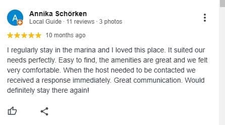 A pleased guest talking about 2ndhome’s fast communication and customer service.