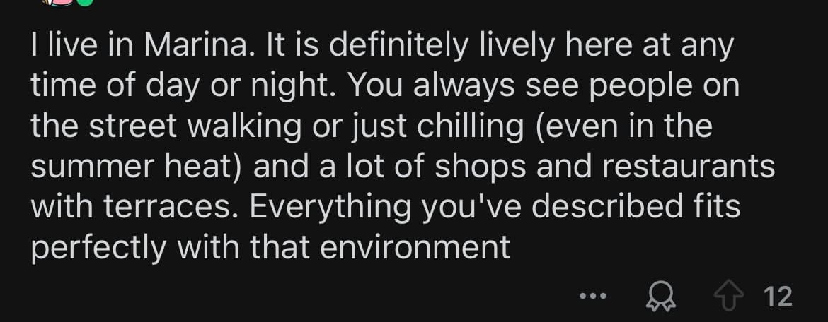 Review of The Marina by a Reddit User