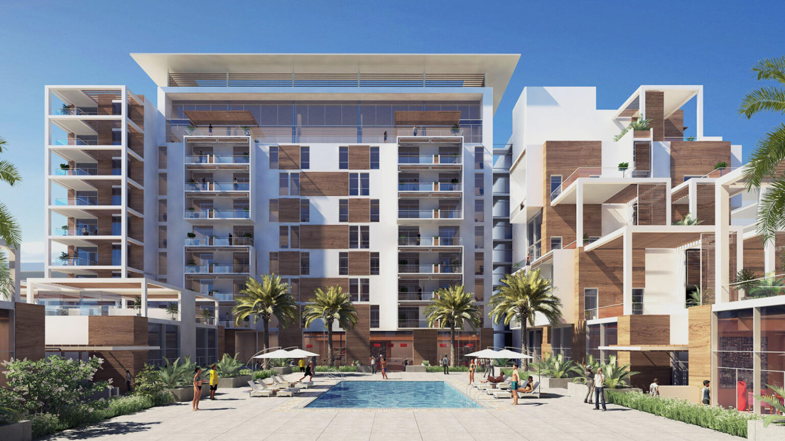 Photo showing the architectural design of the Terraces in MBR City