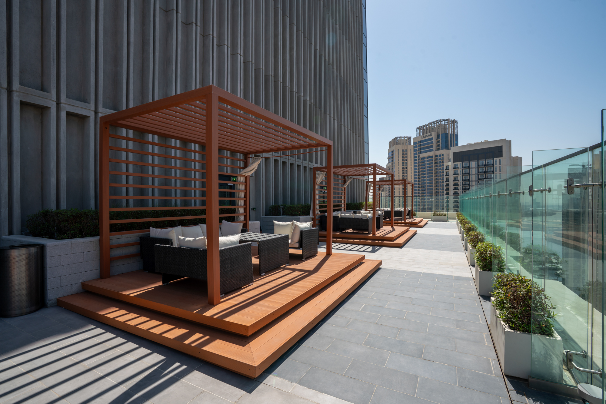 Image showing a calm and cozy patio view at Harbour Gate 