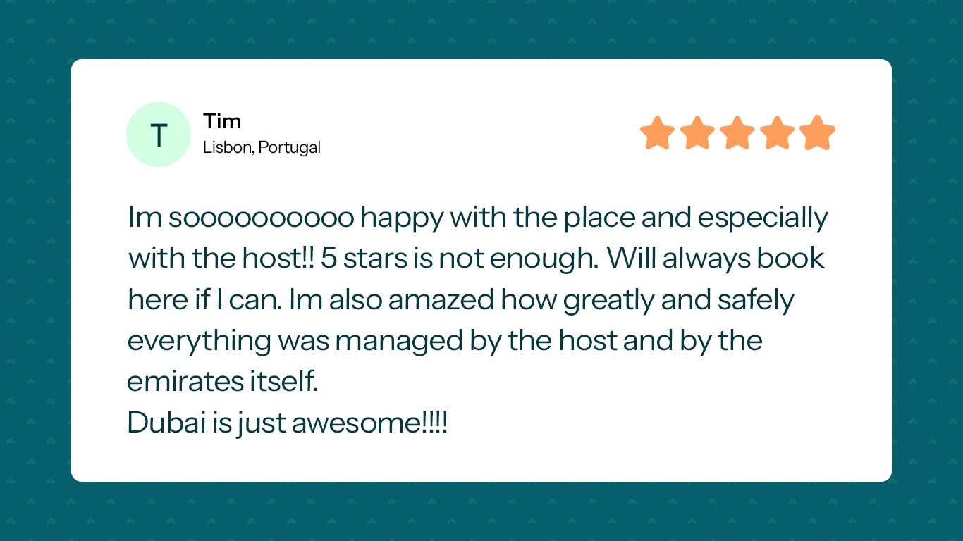 Image showing Homevy's favorite guest review of the month for february 2026