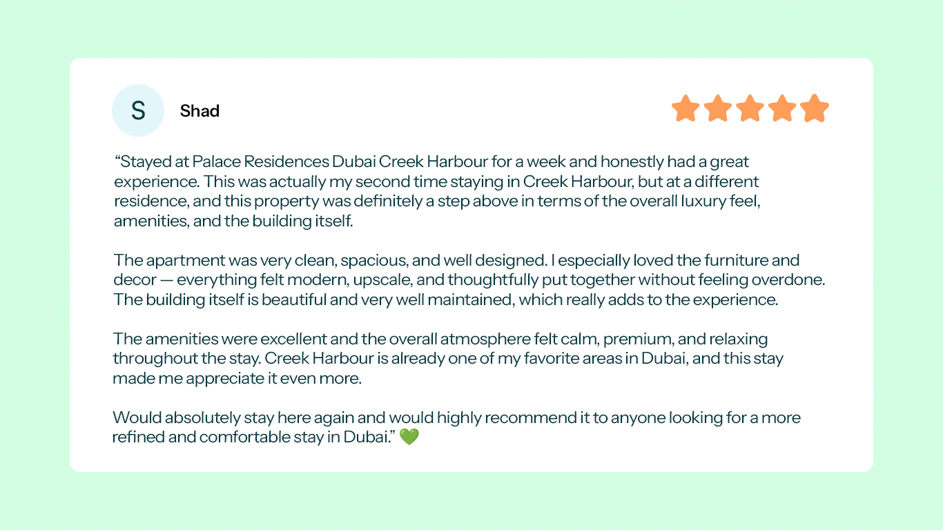 Image showing Homevy's favorite guest review of the month for May 2026