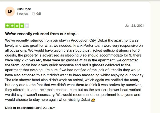 Image showing property review