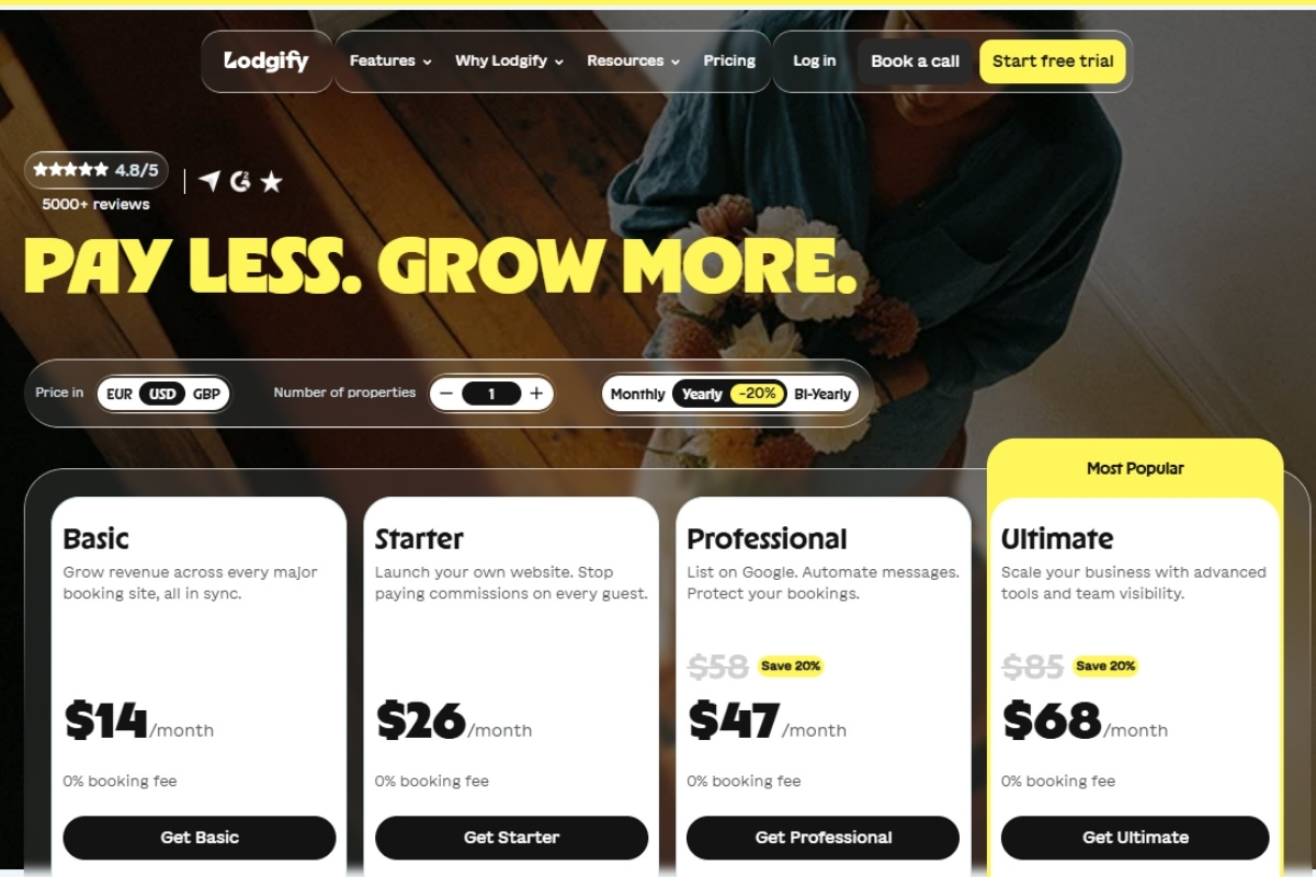 lodgify airbnb management software-pricing